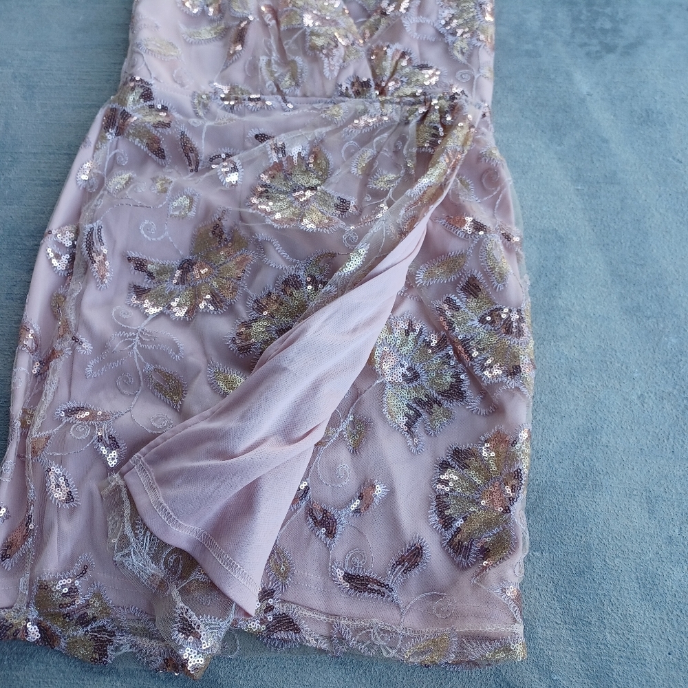 Maniju Sequin Mini Wrap Short Dress - Picture 4 of 9